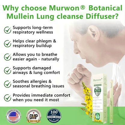 🇺🇸 𝐏𝐫𝐨𝐮𝐝𝐥𝐲 𝐌𝐚𝐝𝐞 & 𝐒𝐡𝐢𝐩𝐩𝐞𝐝 𝐢𝐧 𝐭𝐡𝐞 𝐔𝐒A✅𝐌𝐮𝐫𝐰𝒐𝒏® 𝐁𝐨𝐭𝐚𝐧𝐢𝐜𝐚𝐥 𝐌𝐮𝐥𝐥𝐞𝐢𝐧 𝐋𝐮𝐧𝐠 𝐂𝐥𝐞𝐚𝐧𝐬𝐞 𝐃𝐢𝐟𝐟𝐮𝐬𝐞𝐫🔥(👨‍⚕️Cough, Pharyngitis, shortness of breath, sputum, stuffy nose, bronchitis, bronchitis, allergy symptoms, lung discomfort)10❤️