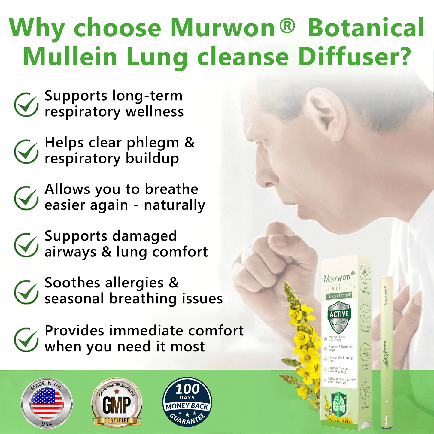 🇺🇸 𝐏𝐫𝐨𝐮𝐝𝐥𝐲 𝐌𝐚𝐝𝐞 & 𝐒𝐡𝐢𝐩𝐩𝐞𝐝 𝐢𝐧 𝐭𝐡𝐞 𝐔𝐒A✨𝐌𝐮𝐫𝐰𝒐𝒏® 𝐁𝐨𝐭𝐚𝐧𝐢𝐜𝐚𝐥 𝐌𝐮𝐥𝐥𝐞𝐢𝐧 𝐋𝐮𝐧𝐠 𝐂𝐥𝐞𝐚𝐧𝐬𝐞 𝐃𝐢𝐟𝐟𝐮𝐬𝐞𝐫🔥(👨‍⚕️Cough, Pharyngitis, shortness of breath, sputum, stuffy nose, bronchitis, bronchitis, allergy symptoms, lung discomfort)2💕