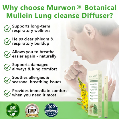 𝐔𝐒 𝐎𝐰𝐧𝐞𝐝 𝐚𝐧𝐝 𝐎𝐩𝐞𝐫𝐚𝐭𝐞𝐝✅ 𝗠𝐮𝐫𝘄𝗈𝗇® 𝐁𝐨𝐭𝐚𝐧𝐢𝐜𝐚𝐥 𝐌𝐮𝐥𝐥𝐞𝐢𝐧 𝐋𝐮𝐧𝐠 𝐂𝐥𝐞𝐚𝐧𝐬𝐞 𝐃𝐢𝐟𝐟𝐮𝐬𝐞𝐫(🫁Cough, Pharyngitis, shortness of breath, sputum, stuffy nose, bronchitis, bronchitis, allergy symptoms, lung discomfort) 💎